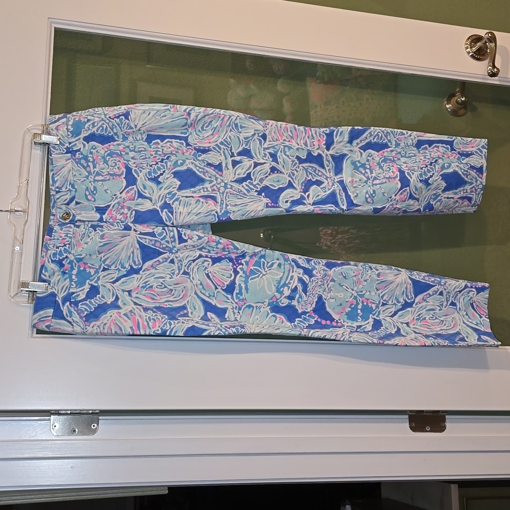 Lilly Pulitzer Kelly Pant Bay Blue Into The Deep